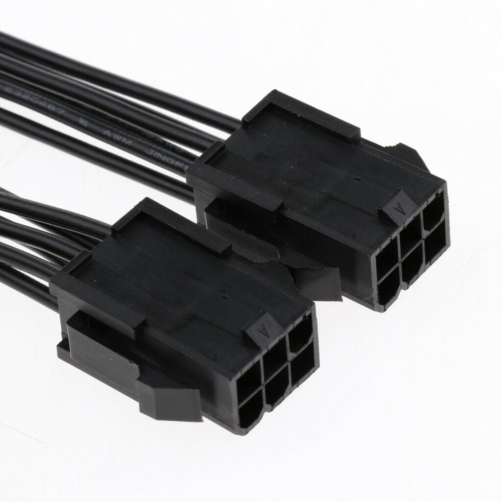 6 Pin To  PCIE Graphics Card Power Supply Extension Cable - 18awg 20cm