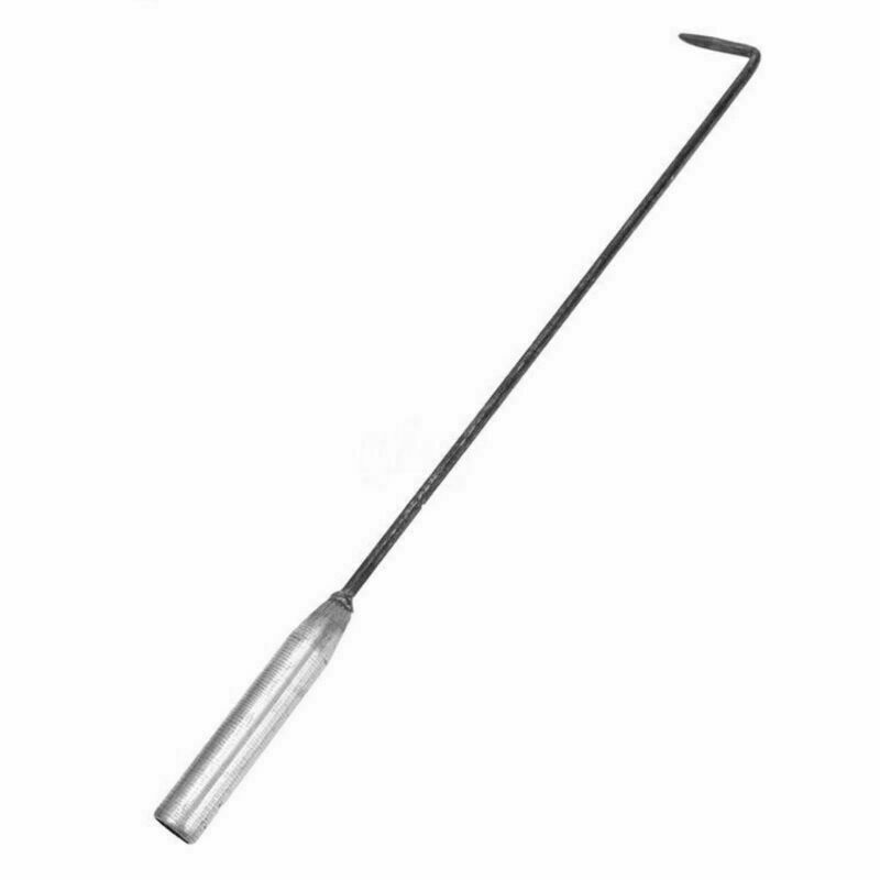 1PC 43CM Long Steel Open Hook Pit Fire Poker Fireside Coal Stove Fireplace Tool