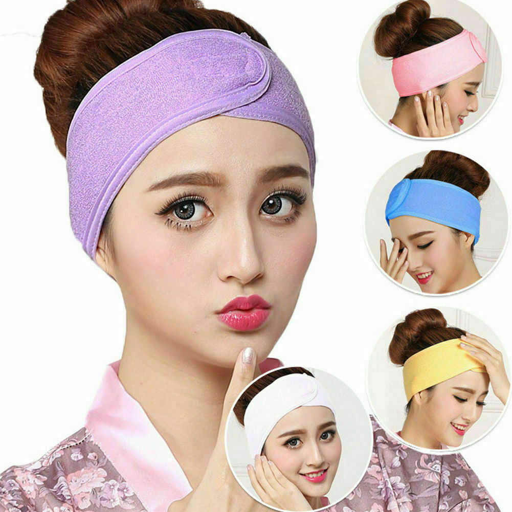 Women Soft Towel Hair Band Wrap Wide Headband Spa Bath Shower Yoga Sport Make Up