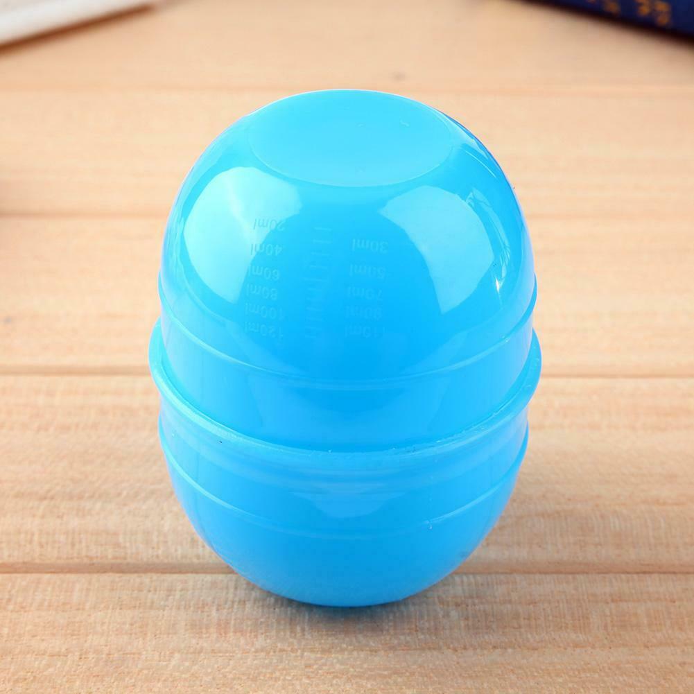 Small Size Blue Hair Dye Cup Double Scale Coloring Mixing Suction Bowl @