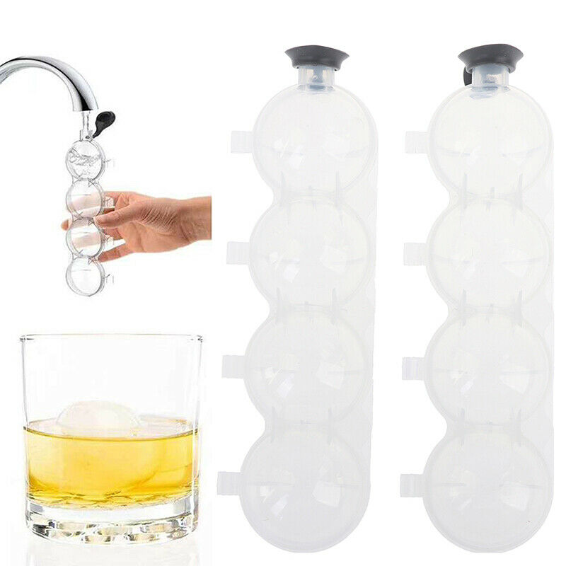 8 Cavity Ice Cube Maker Mold Whiskey Round Ice Ball Ice Grid Bar Kitchen TooFCA