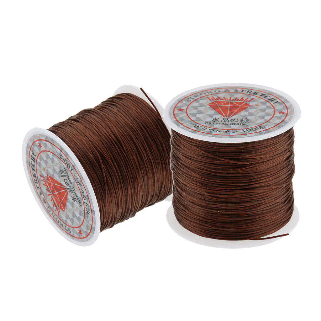 2Pcs Elastic Wig Weaving Braiding Thread Craft Sewing String Cord 60 Meters