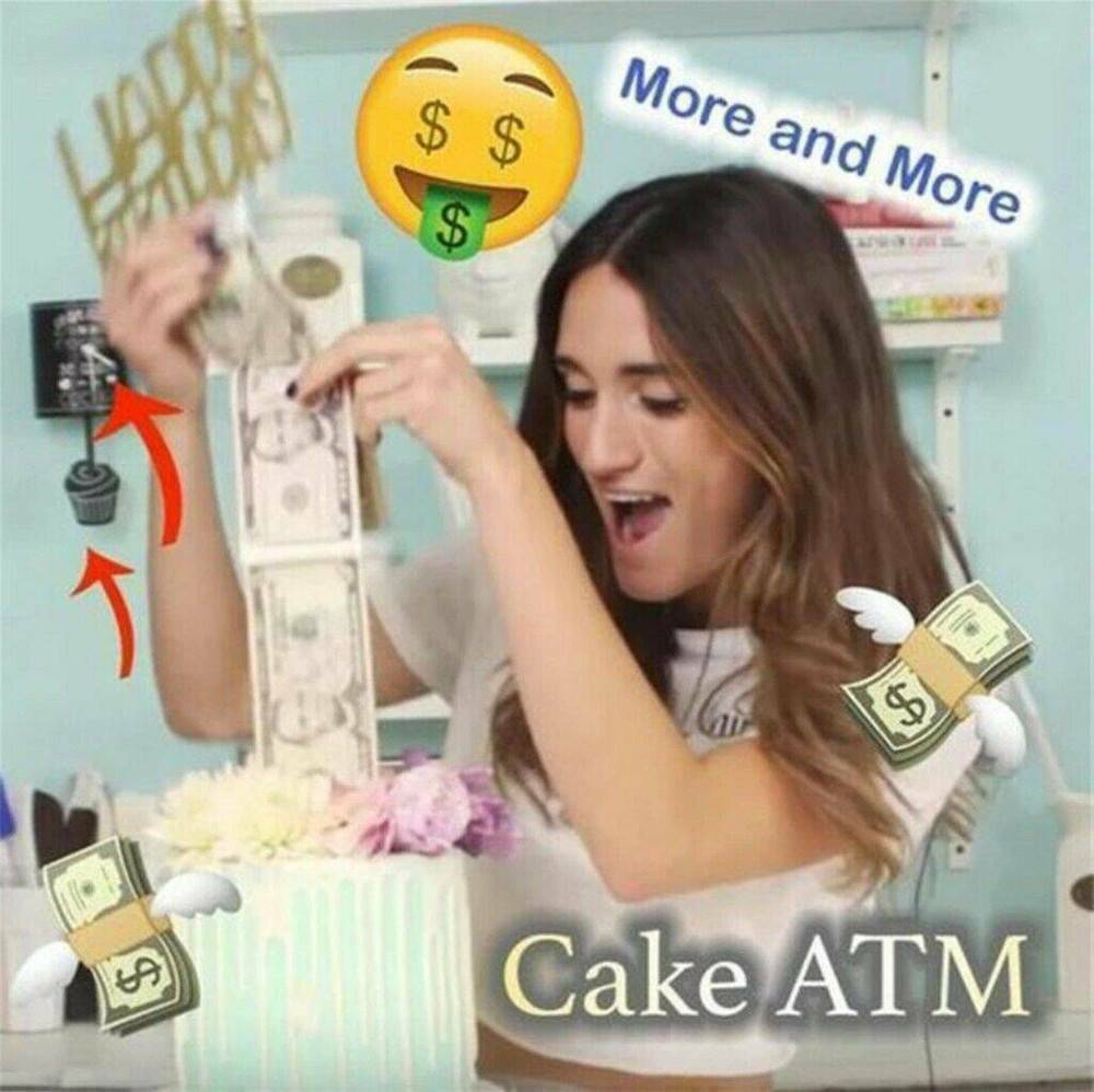 Newly Funny Cake ATM - Last day Suprise Money Box Best Gift For Birthday Party !