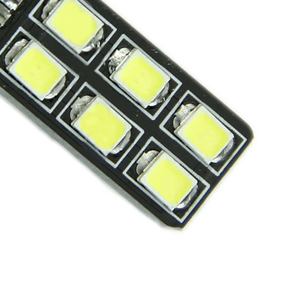 6pcs T10 194 168 2835 12SMD Car LED Canbus Error Free Door Map Light Bulb White