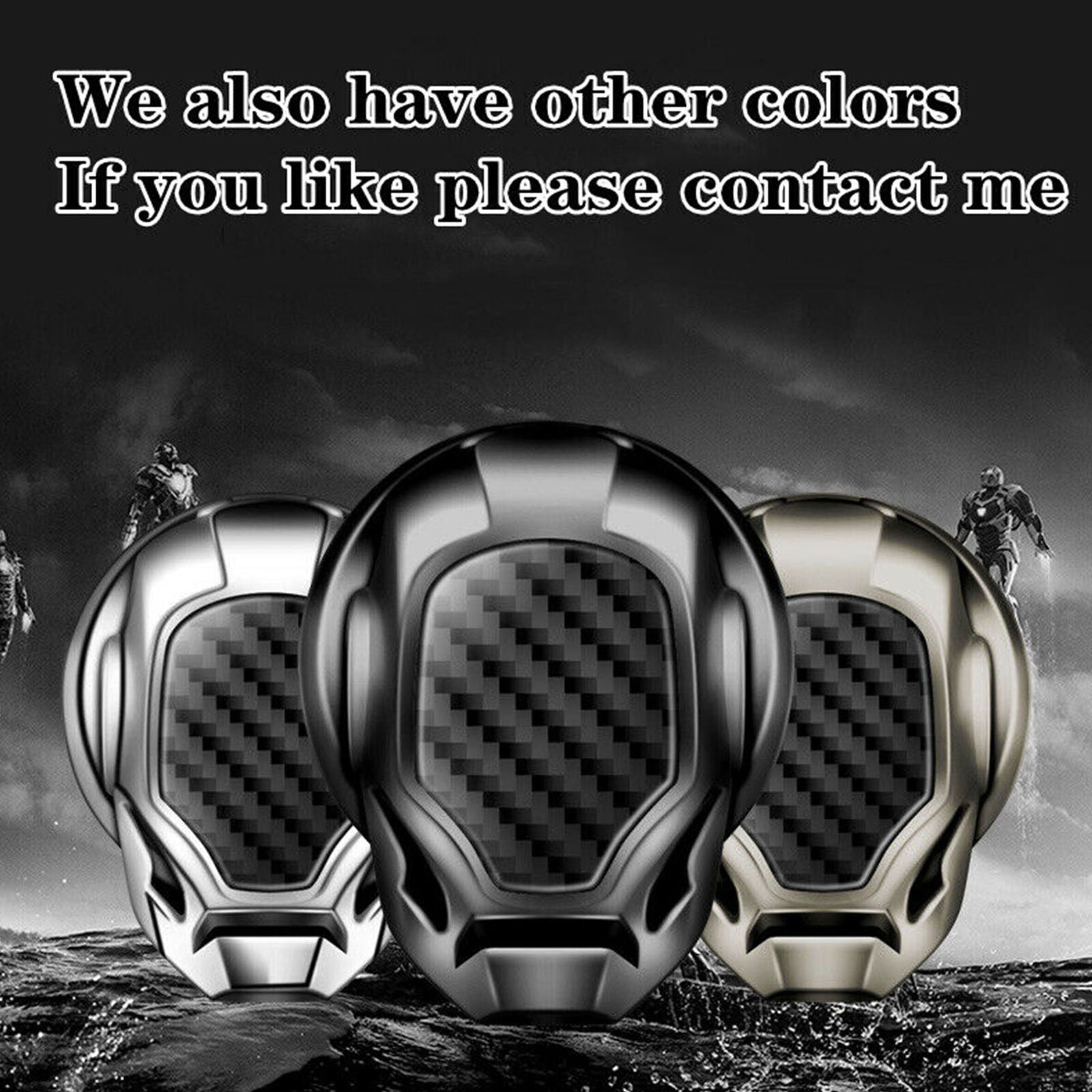 Universal Car Auto Ignition Engine Start Stop Button Decor Ring Trim Cover Cap