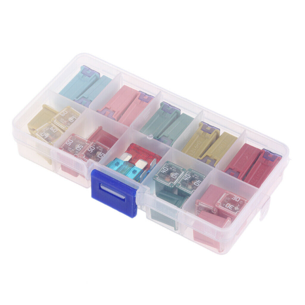27 Pieces 20A 30A 40A 50A 60A Mini Blade Fuse Assortment Kits for Car Truck