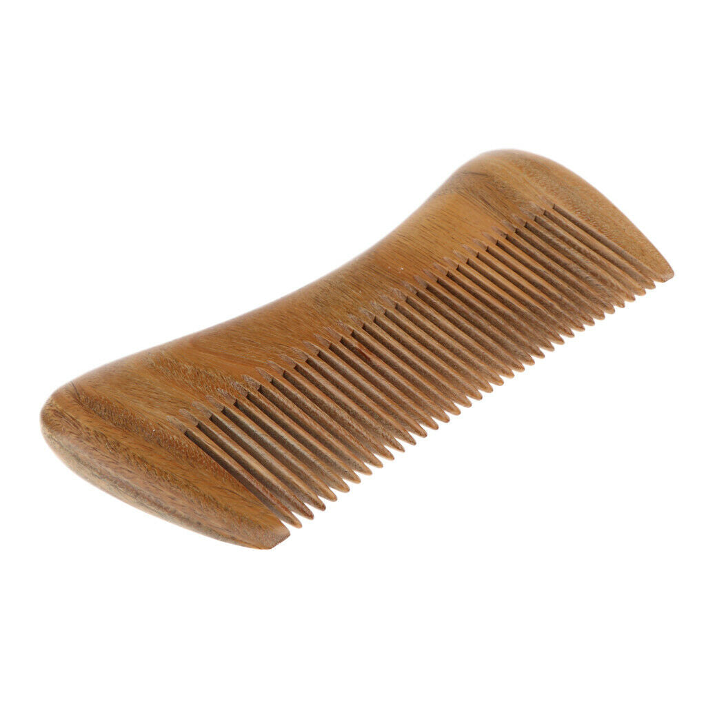 Anti-Static Thicken Green Sandalwood Comb Wide Tooth fo Curly Hair Women Men