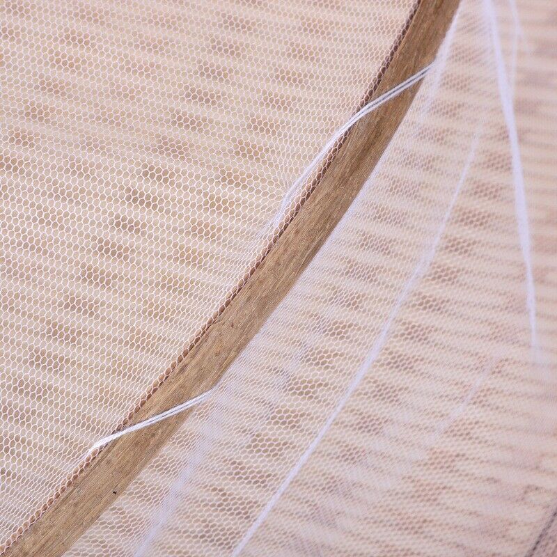 Handmade Bamboo Woven Bug Proof Wicker Basket Dustproof Picnic Fruit Tray FoodG8