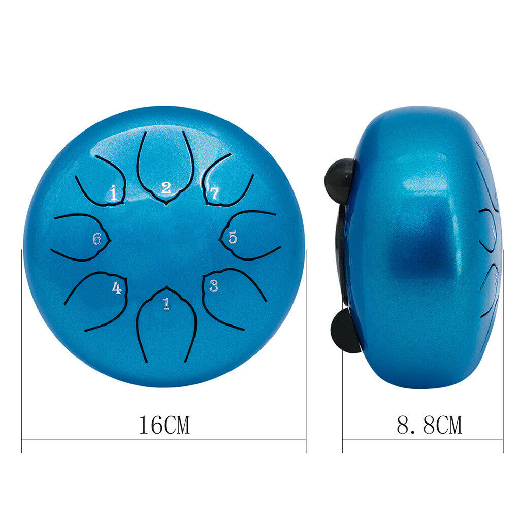 6 Inch Alloy Steel Tongue Drums C Key   Hand Drums Royal Blue