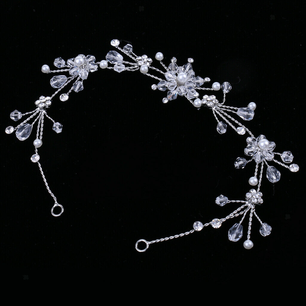 Georgeous Flower Diamante Headband Crown Tiara Wedding Party Jewelry Gift