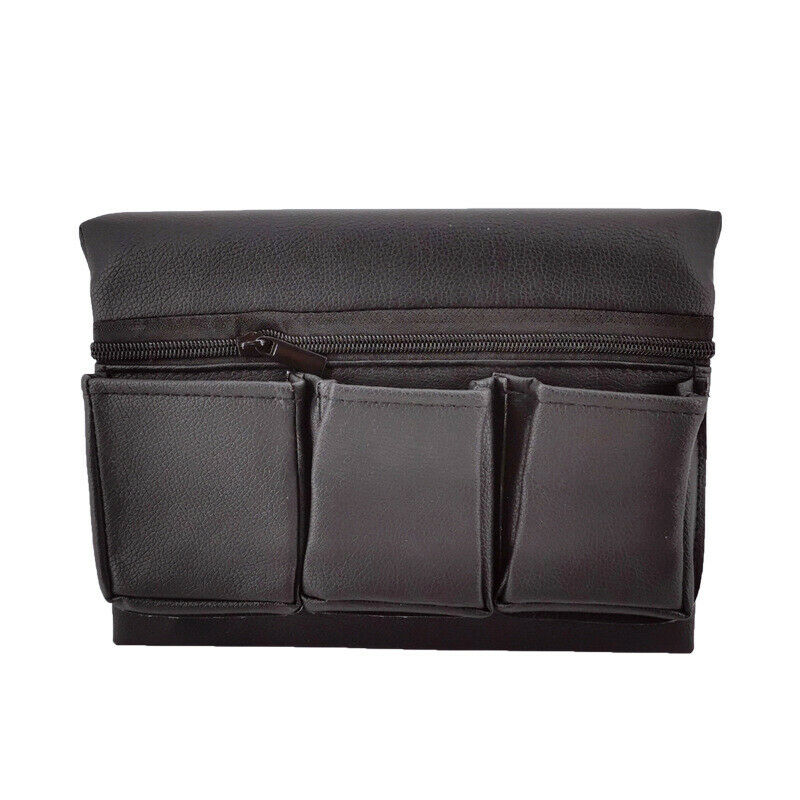 Car SUV Window Armrest Hanging Bag Leather Storage Pocket Organizer Phone Holder