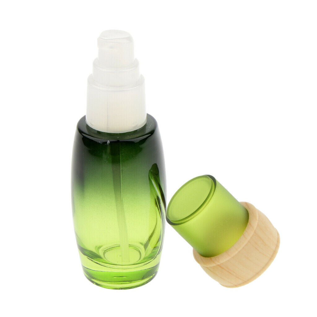 2pcs Empty Pump Glass Bottles Household Cosmetic Lotion Bottles Pot New