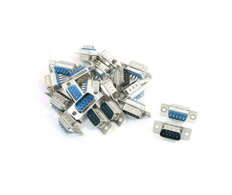 10pcs D-SUB 9 Pin DB9 Male Solder Type Socket Connector L HaSJCA