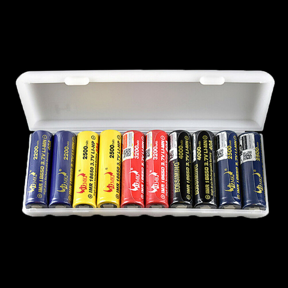 Portable plastic battery case cover holder storage box for 10pcs18650Batt.l8