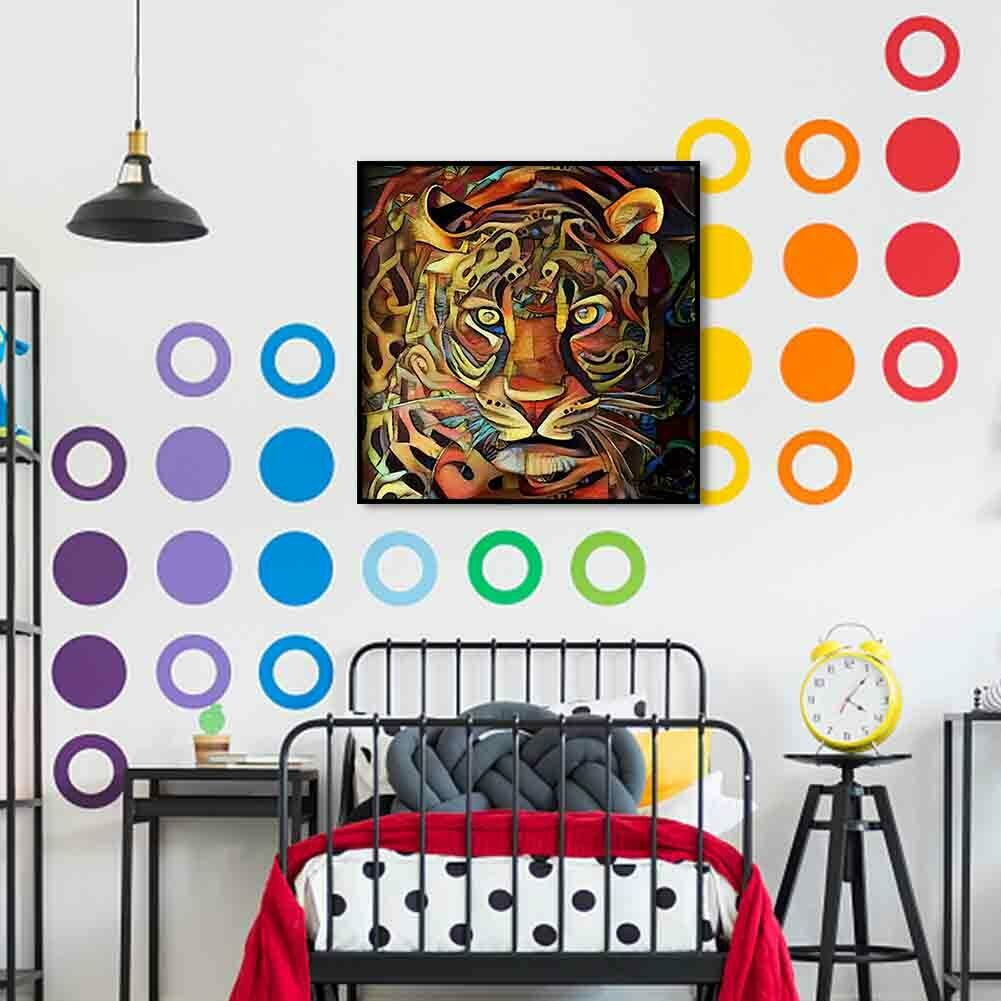 Tiger Diamond Painting 5D DIY Full Round Drill Mosaic Handmade Wall Picture @