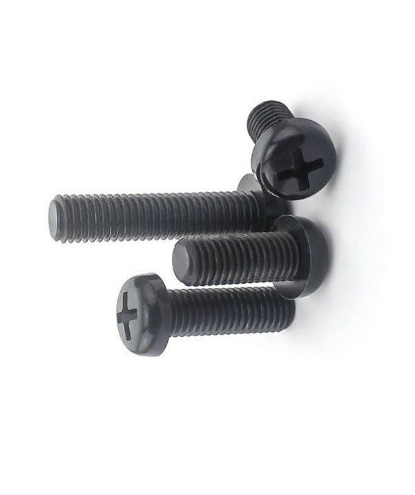 100pcs M3x20mm Black Nylon Pan Head Screws