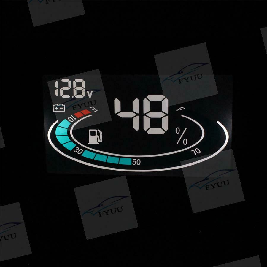 12v/24v Truck Car Voltmeter Voltage Gauge + Fuel Level Gauge Meter Universal LED