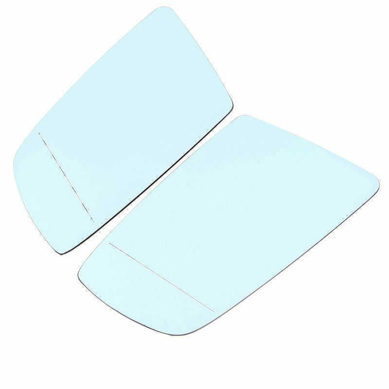 Pair For BMW E60 525i 528i 530i 535xi 550i 2003-2010 Mirror Glass Heated Blue