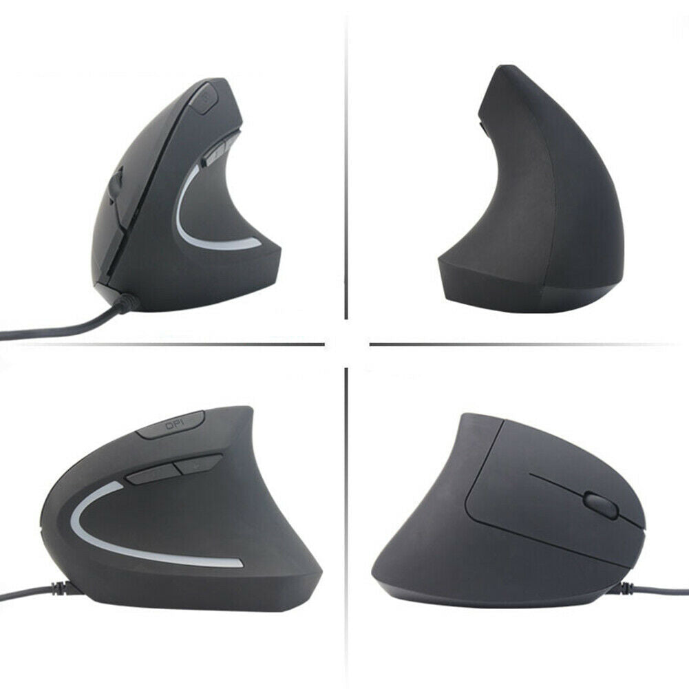 Wired Vertical Ergonomic Gaming Mouse Programmable Optical Mice for PC @