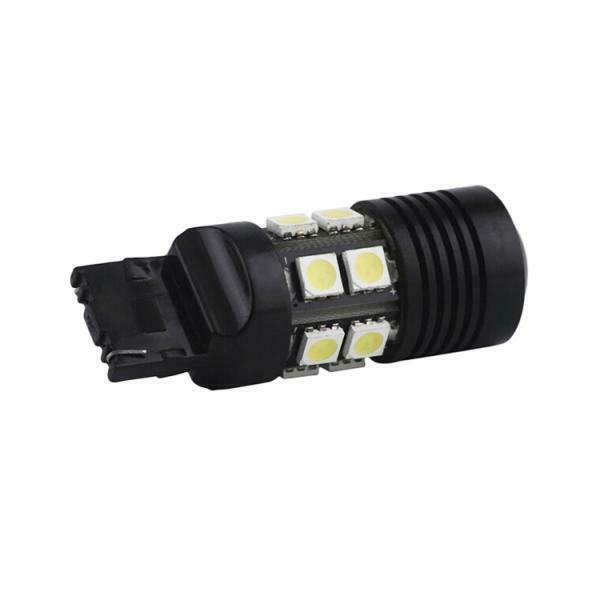 2PCS White T20 10W 7440 5050 12SMD LED Car Brake Tail Light Blubs Lamps