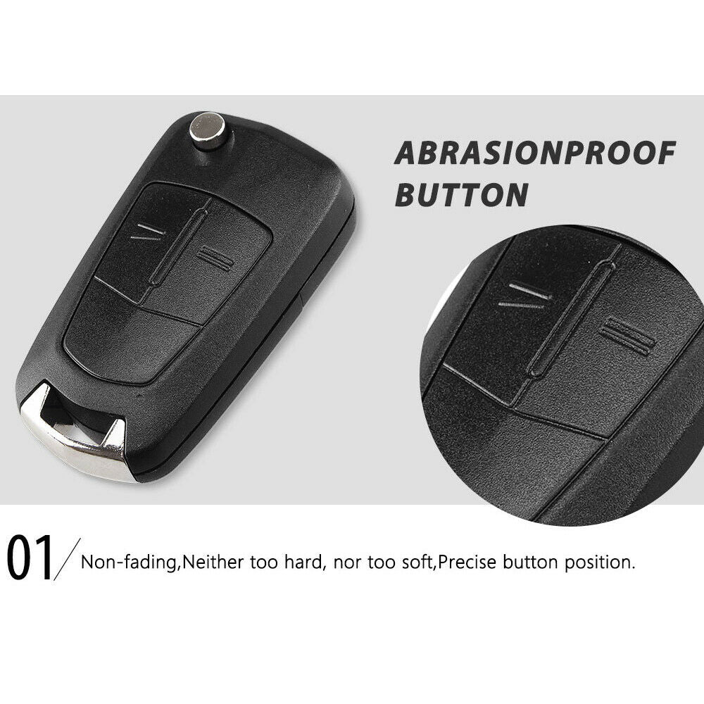 Auto Car Foldable Key Housing 2 Buttons Accessory Key Shell for Vauxhall/Opel