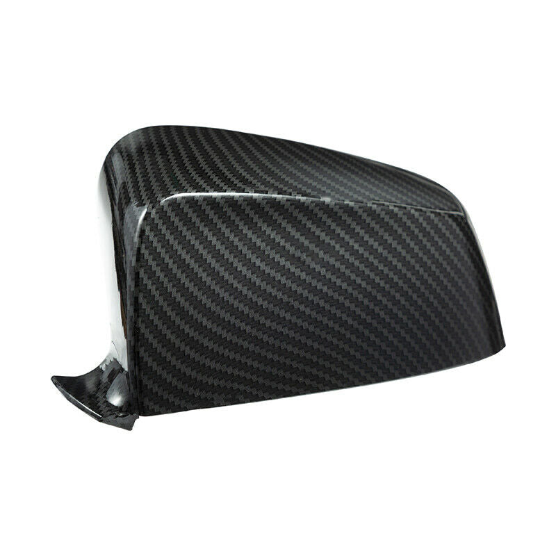For BMW E60 E61 E63 E64 08-10 Left Side Rear View Mirror Cover Caps Carbon Fiber