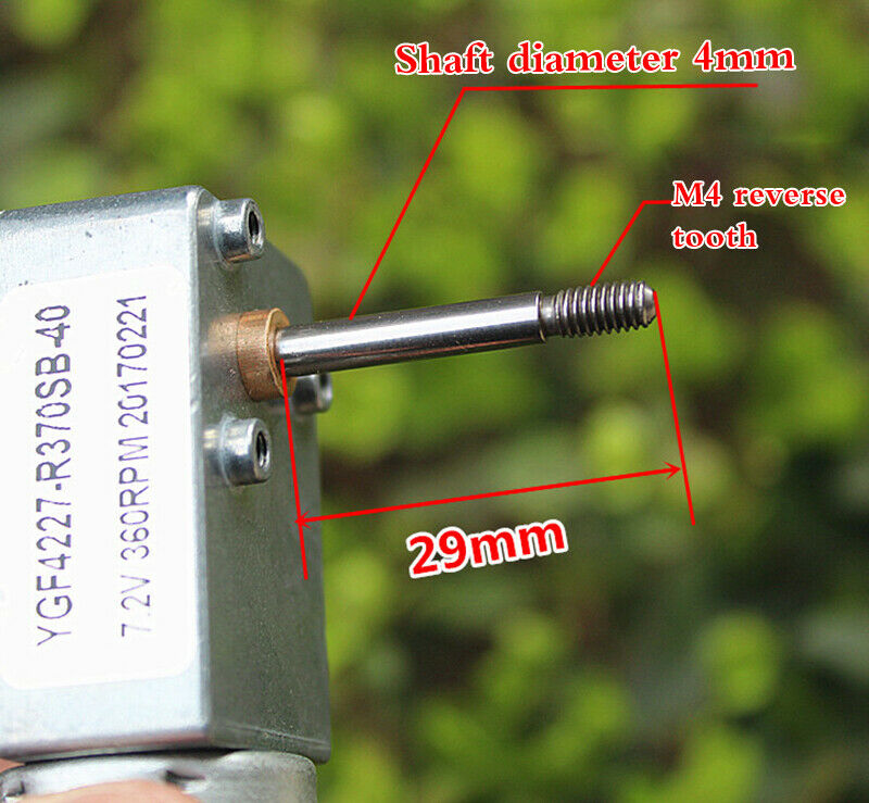 1pcs 370 Long Shaft Geared Motor Seven-shaped DC Motor High Speed Geared Motor