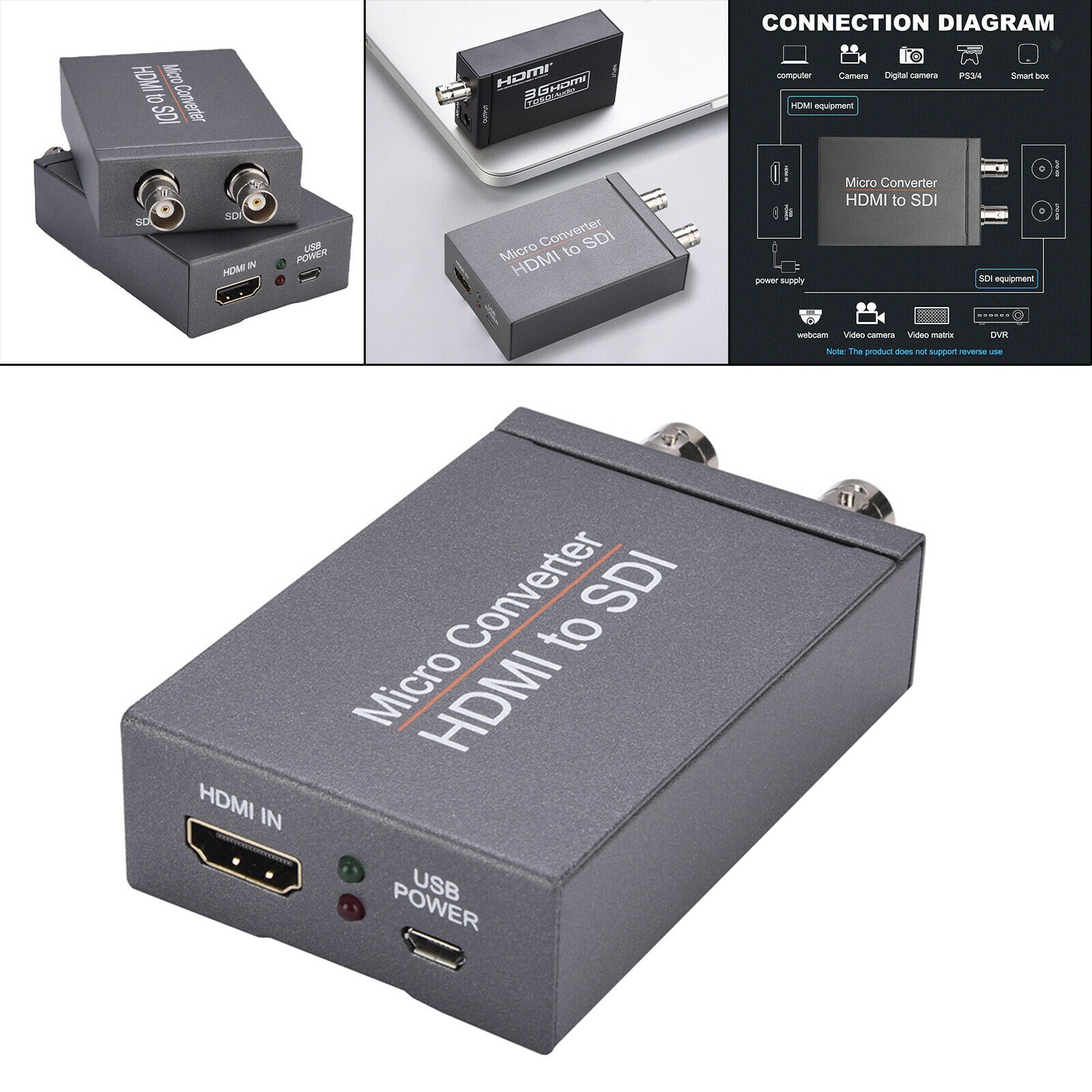1080P HDMI to SDI Converter 2 SDI Output 2.970 Gbit/s Parts for Camera TV