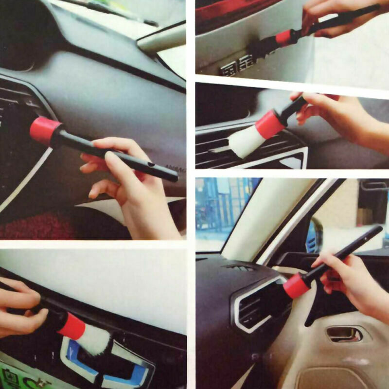 7pcs Car Detailing Brush Kit Boar Hair Vehicle Auto Wheel Clean Brush Set New