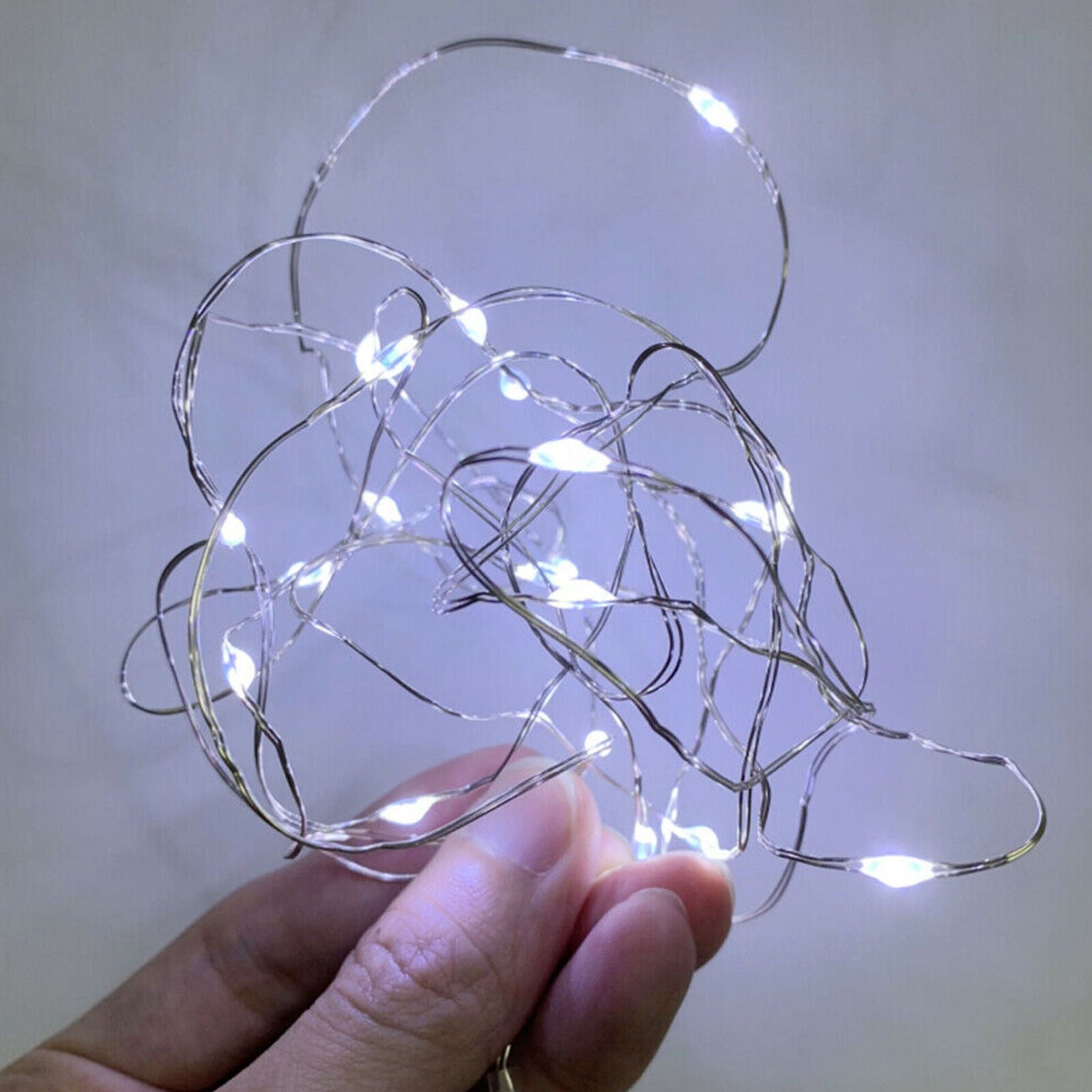 10 Pack 6.6ft 20 LEDs Battery Operated Mini LED Copper Wire String Fairy Lights
