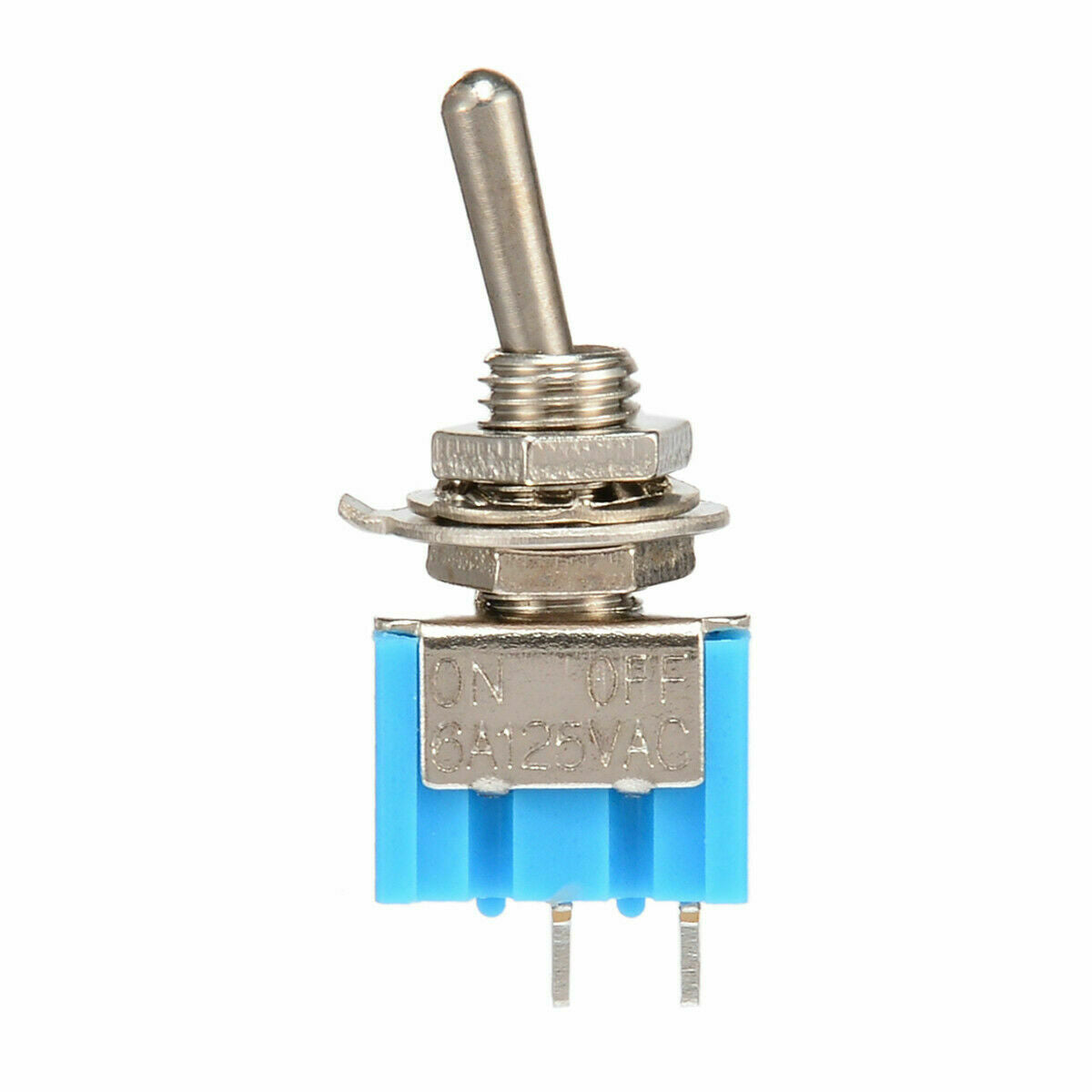 10Pcs 2 Pin SPST ON-OFF 2 Position 6A 125V AC Mini Toggle Switches MTS-101