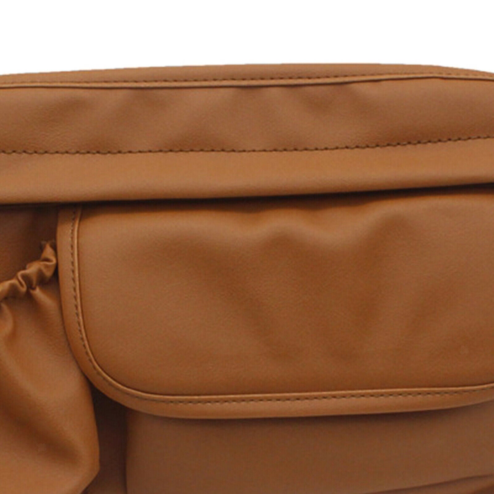 Motorcycle PU Leather Saddle Bag Storage Tool Bags Organizer Easy Install