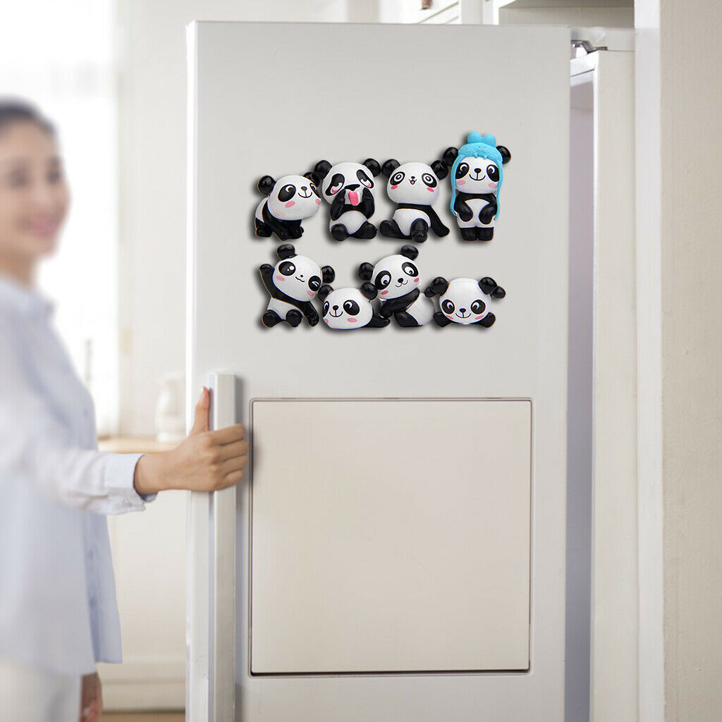 set of 8 Panda Refrigerator Magnet Kitchen Fridge Stickers Map Decor Gifts