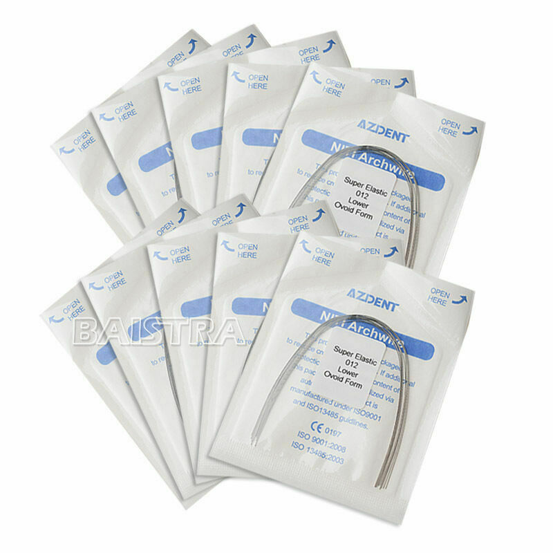 200 Packs Dental Arch Wires Orthodontic Super Elastic Niti Round 012" Lower USA