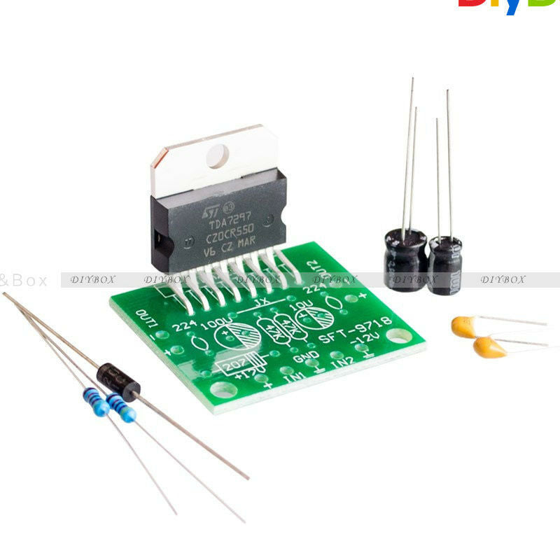 DC 12V TDA7297 Amplifier Board 15W+15W Dual-Channel Track Stereo Module Kit DIY