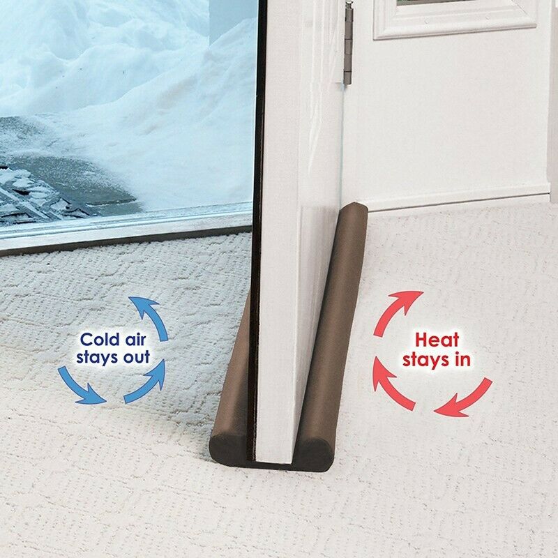 Twin Door Draft Dodger Guard Stopper Energy Saving Protector Doorstop Home DecX7