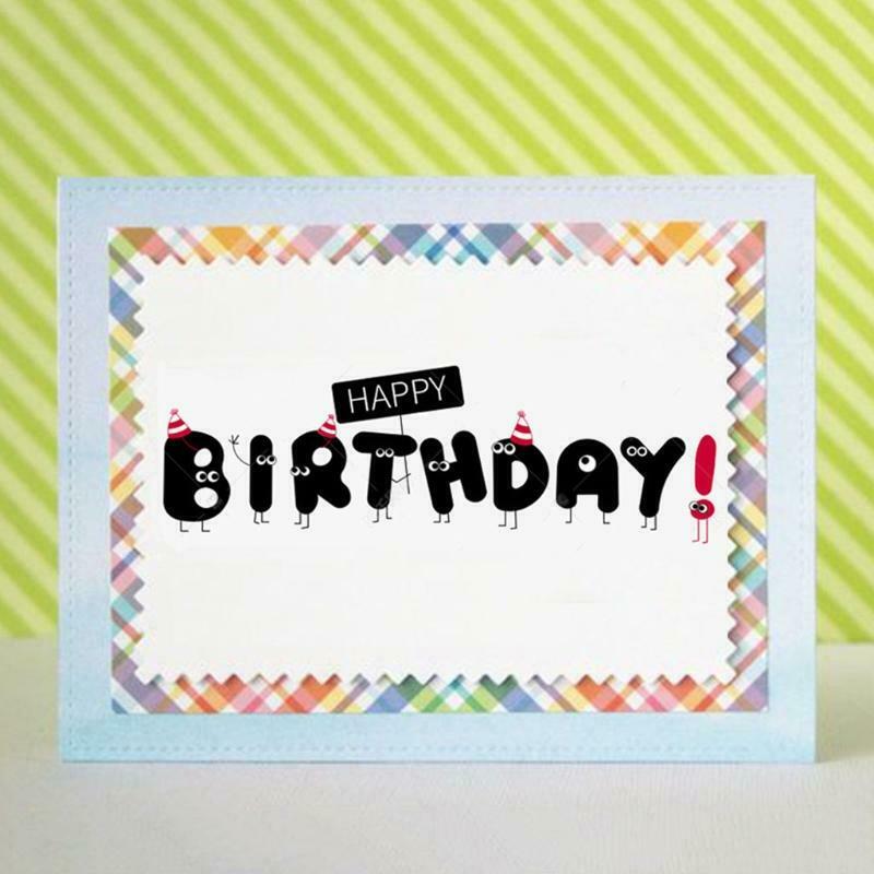 Cartoon Happy Birthday Carbon Steel Cutting Dies DIY Scrapbooking Photo Album