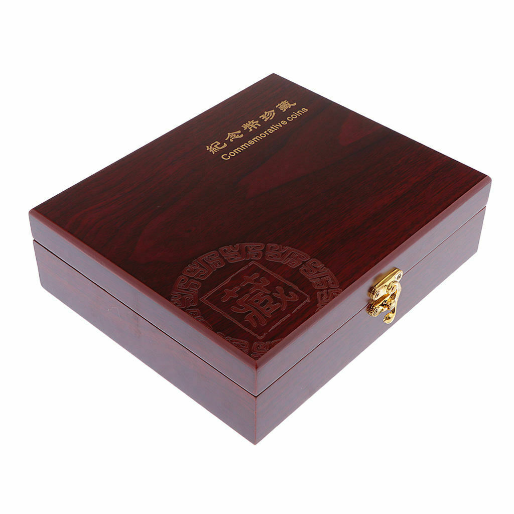Handmade Wooden Box for Storing 30 Coins 46mm Collection