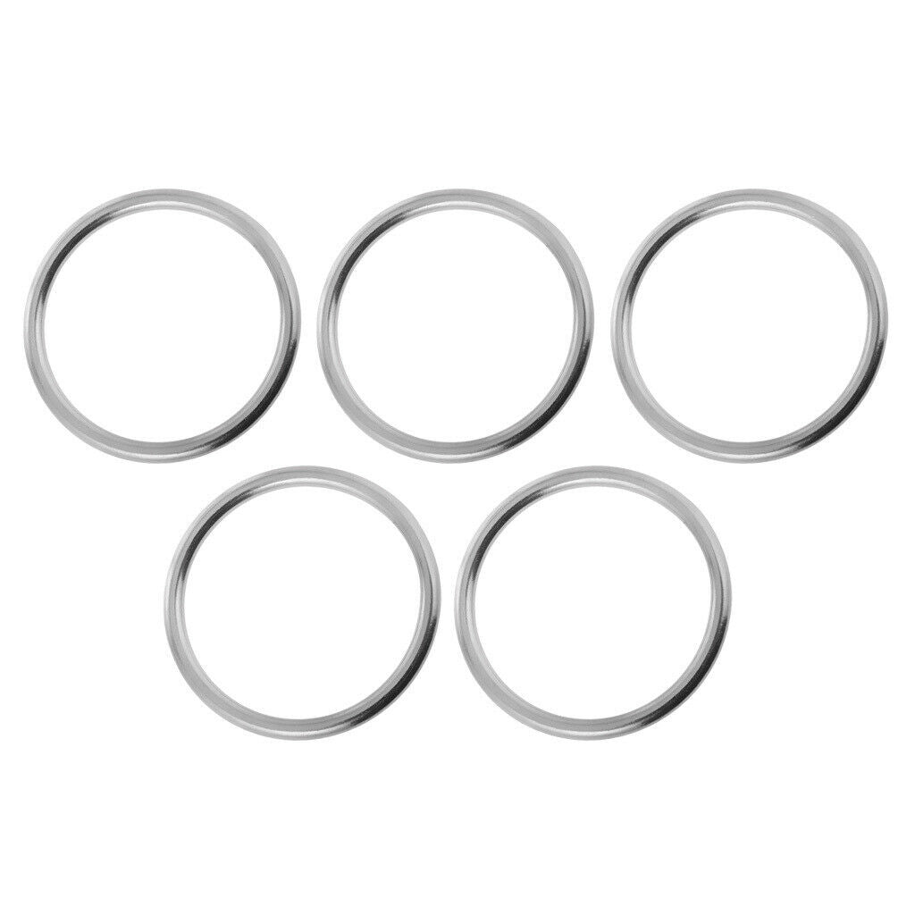 5 Pieces Marine 304 Stainless Steel O Rings Circle Craft Webbing Boat 3mm Thick