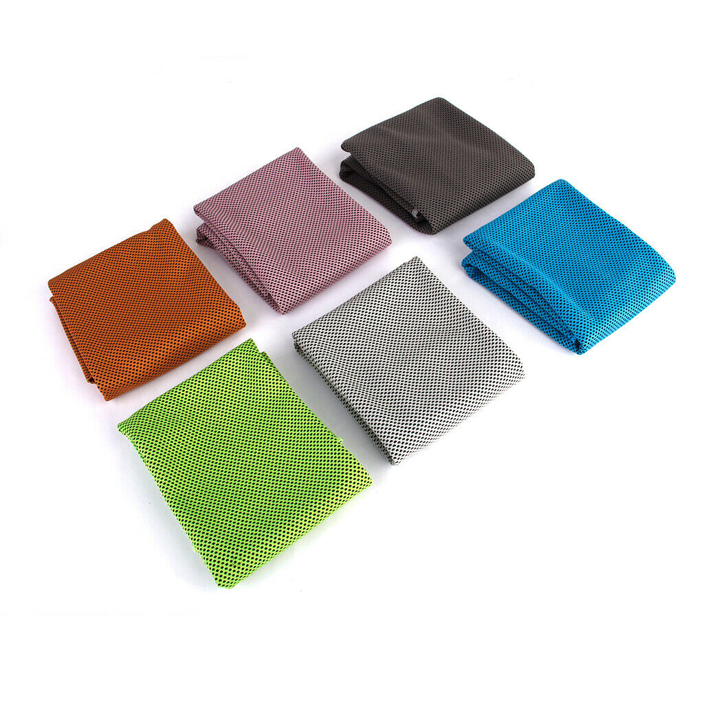 MagiDeal Cooling Ice Towel for Sports Outdoor Exercise Blue + Black