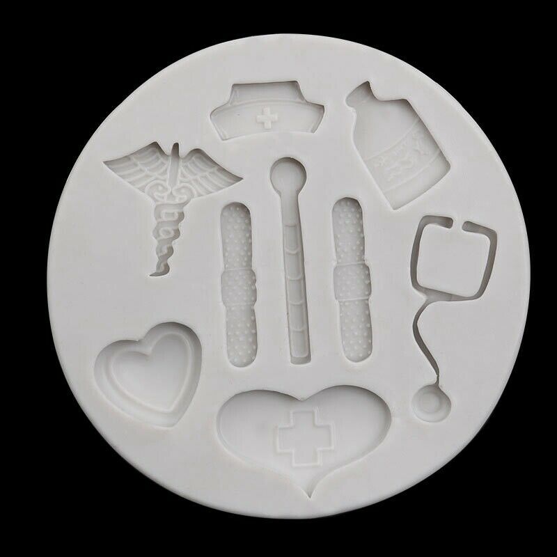 Mould Cake Mold Fondant Medical Nurse Doctor Silicone Topper Baking Decoration