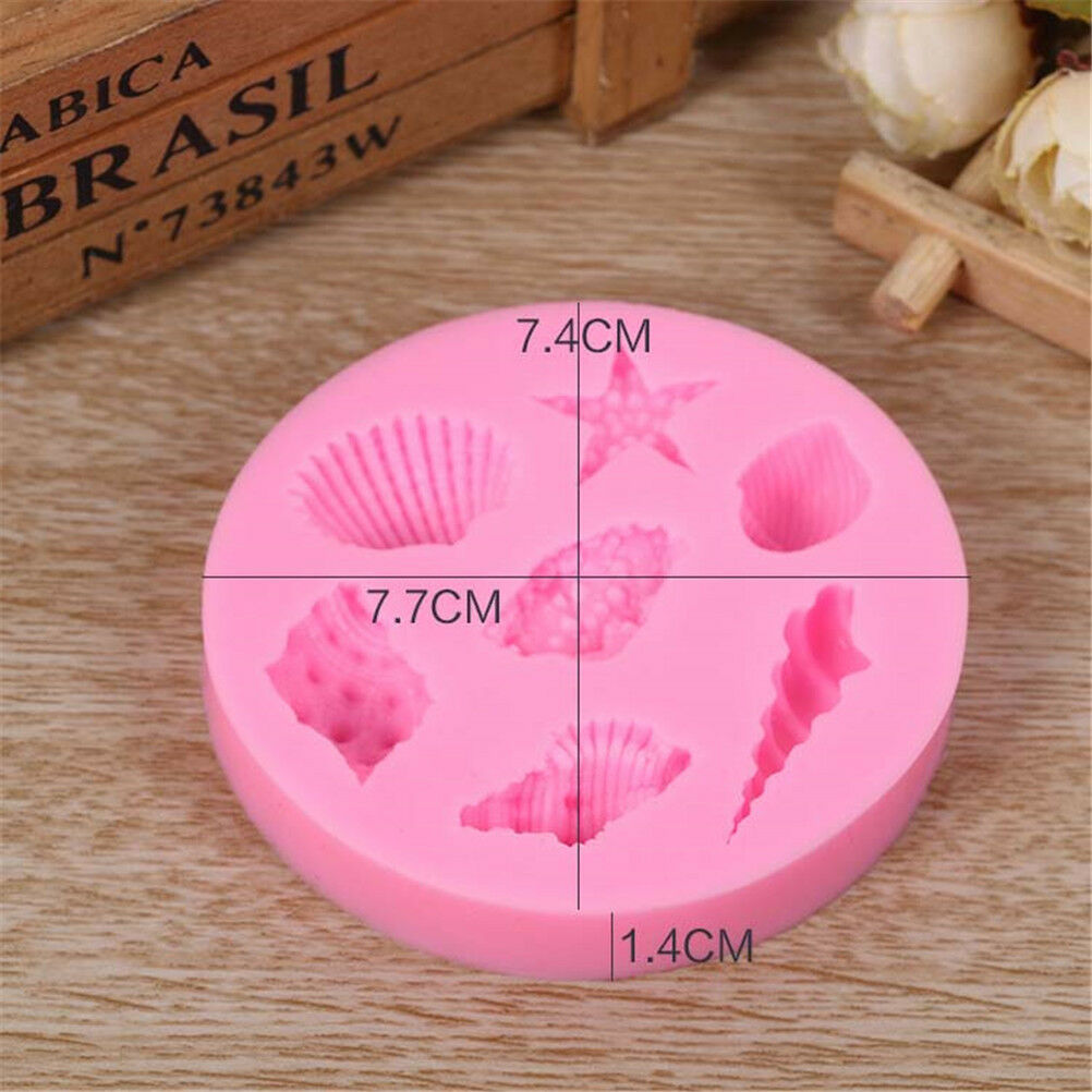 Sea Starfish Seashell Cookie Silicone Molds Cake Decorating Tools Candy M.l8