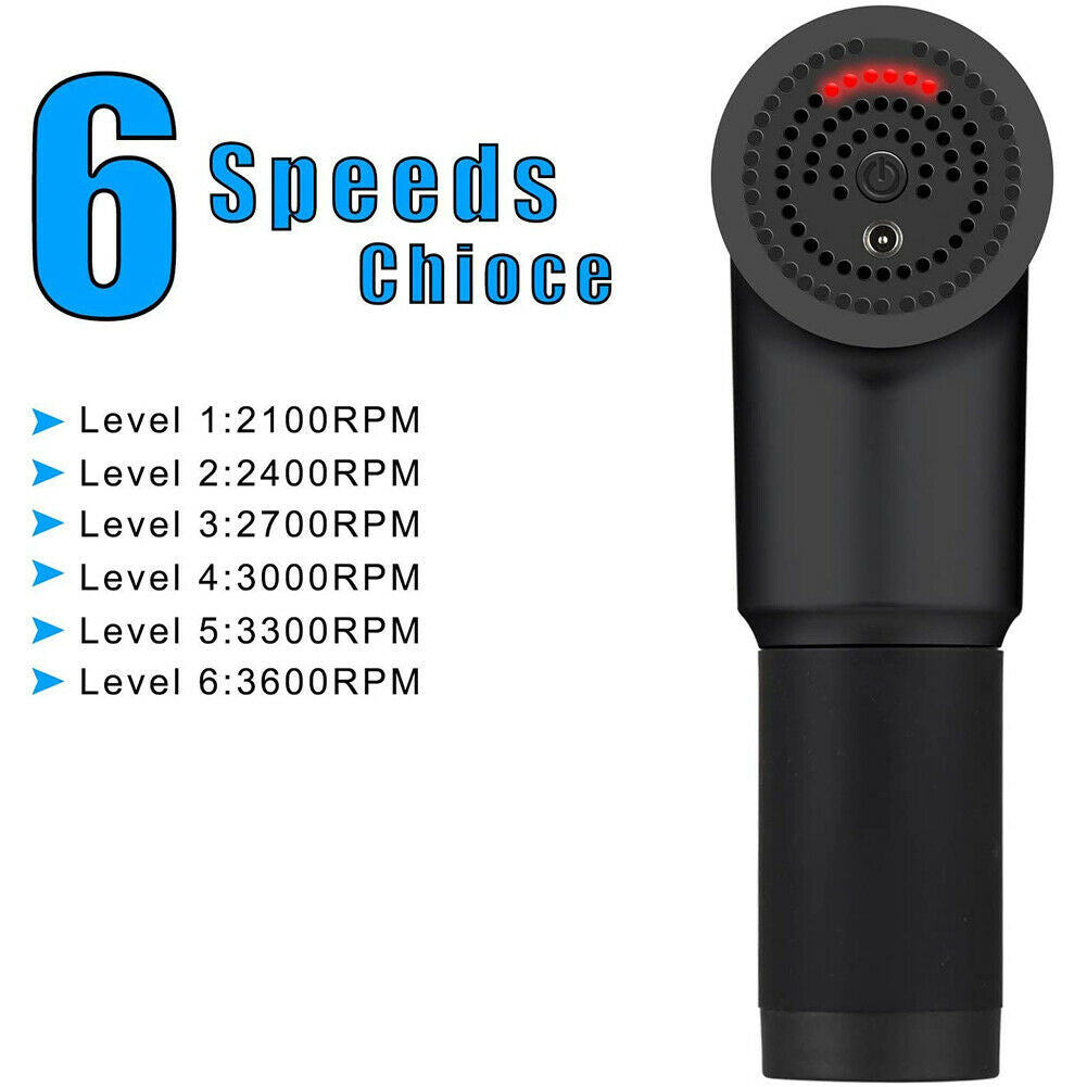 Electric Fascia Gun Muscle Relax Device Vibration Massager US @