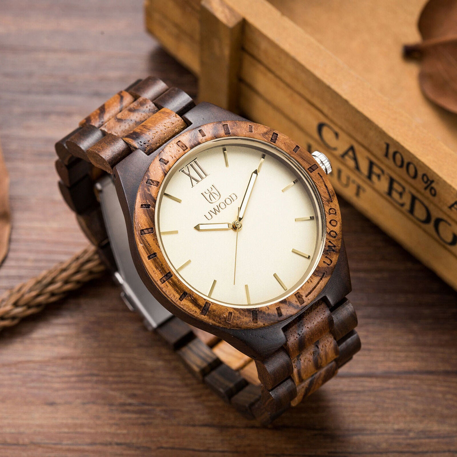 Fashion Mens Natural Wood Watch Wooden Watches for Men Relogio Masculine