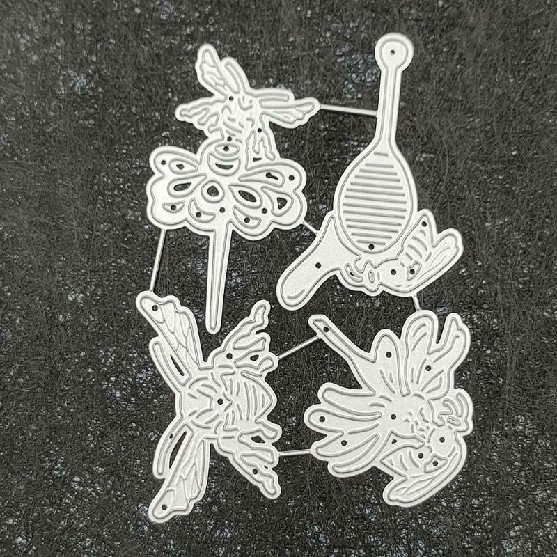 Bee Metal Cutting Dies Stencil DIY Scrapbooking Album Paper Card Template Mold