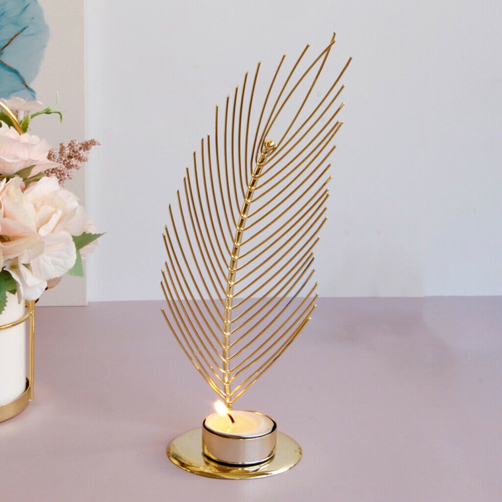 Feather Candle Holder Centerpiece for Party Home Decor Housewarming Gifts