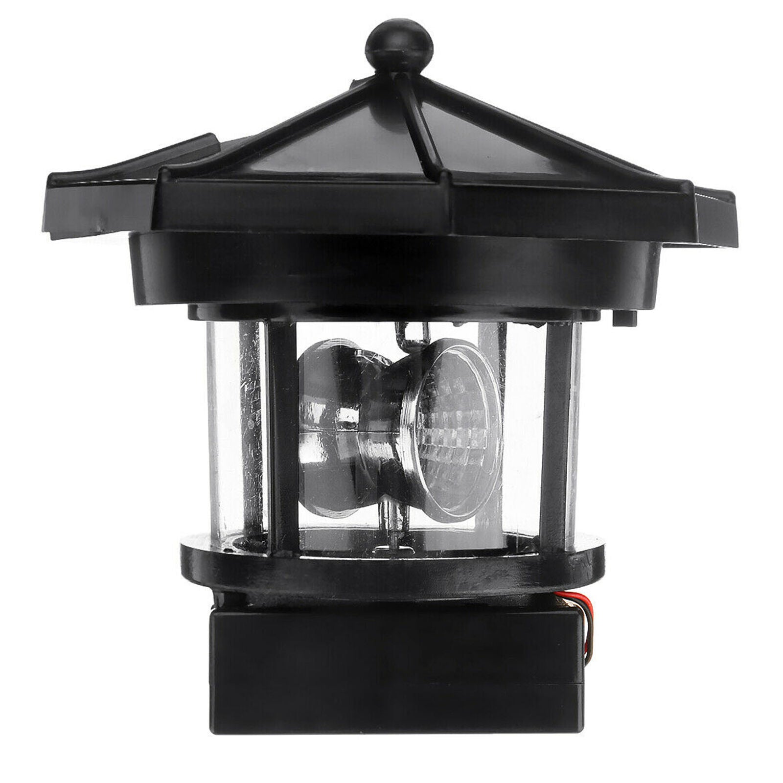 Solar Powered LED Lighthouse Rotating Lamp Garden Light Outdoor Decor Yard Patio