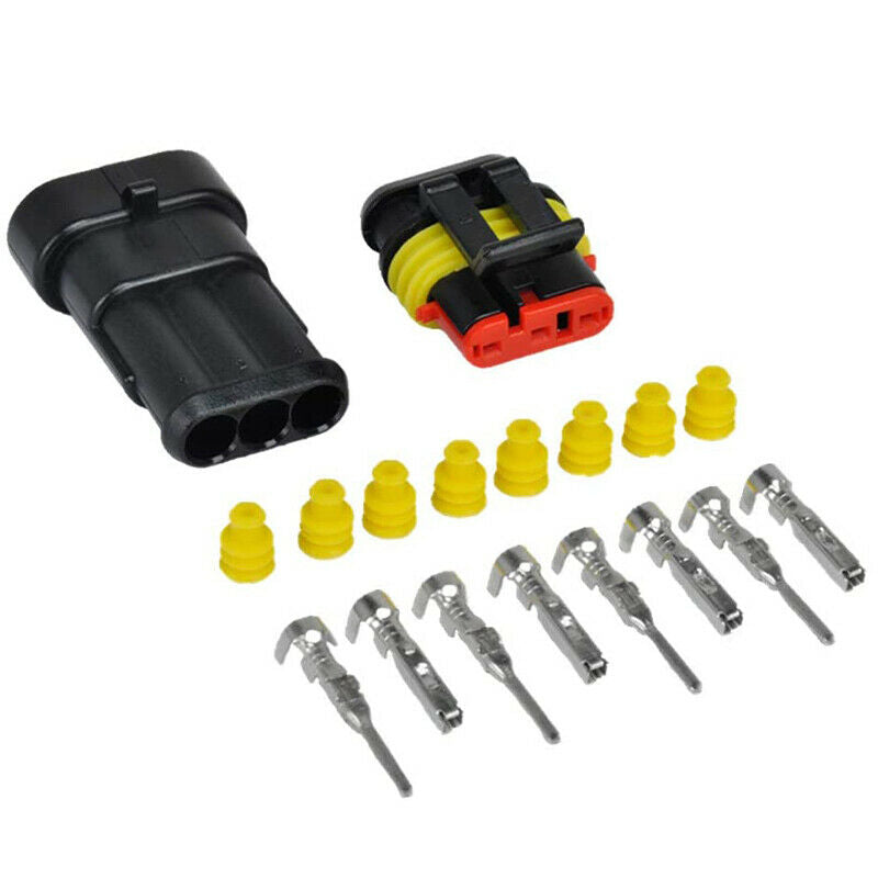 10 Sets of 3-Pin Waterproof Electrical Connector Series Terminal Waterproof N8X6