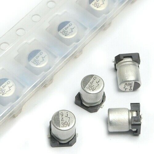 [100pcs] RVZ-35V4.7MD55 4.7uF 35V Electrolytic SMD-4X5.4L