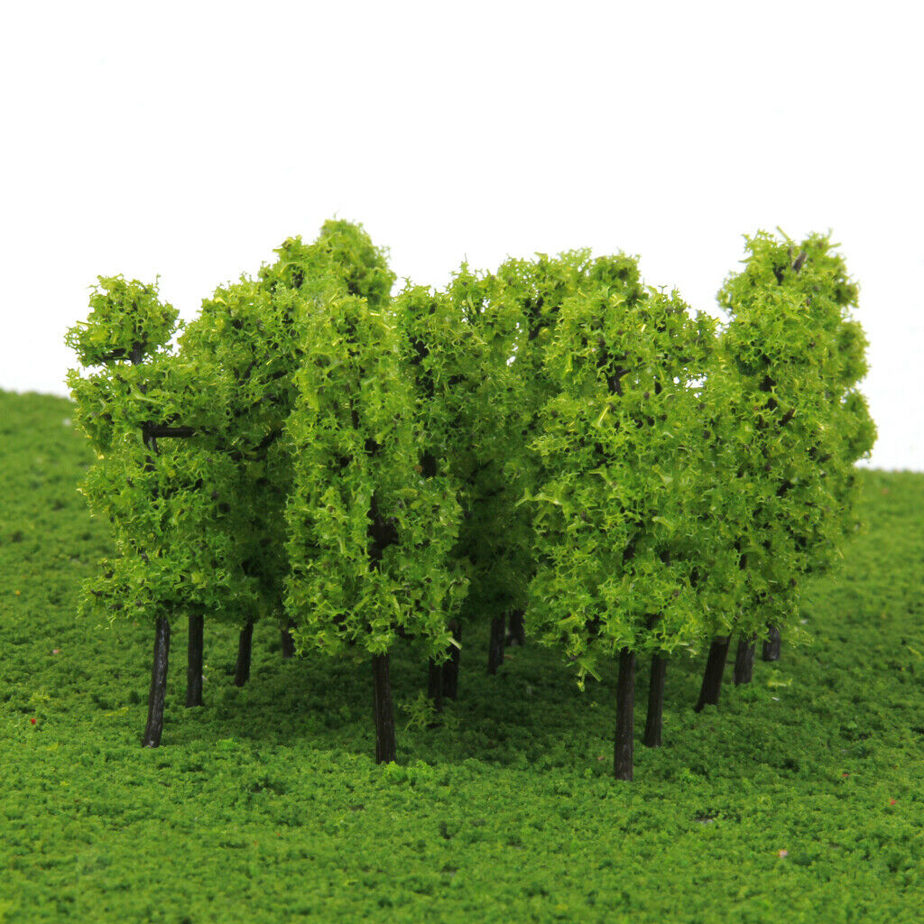 80x Plastic Mini Trees for Train Park Architecture Landscape 1:150 1:200